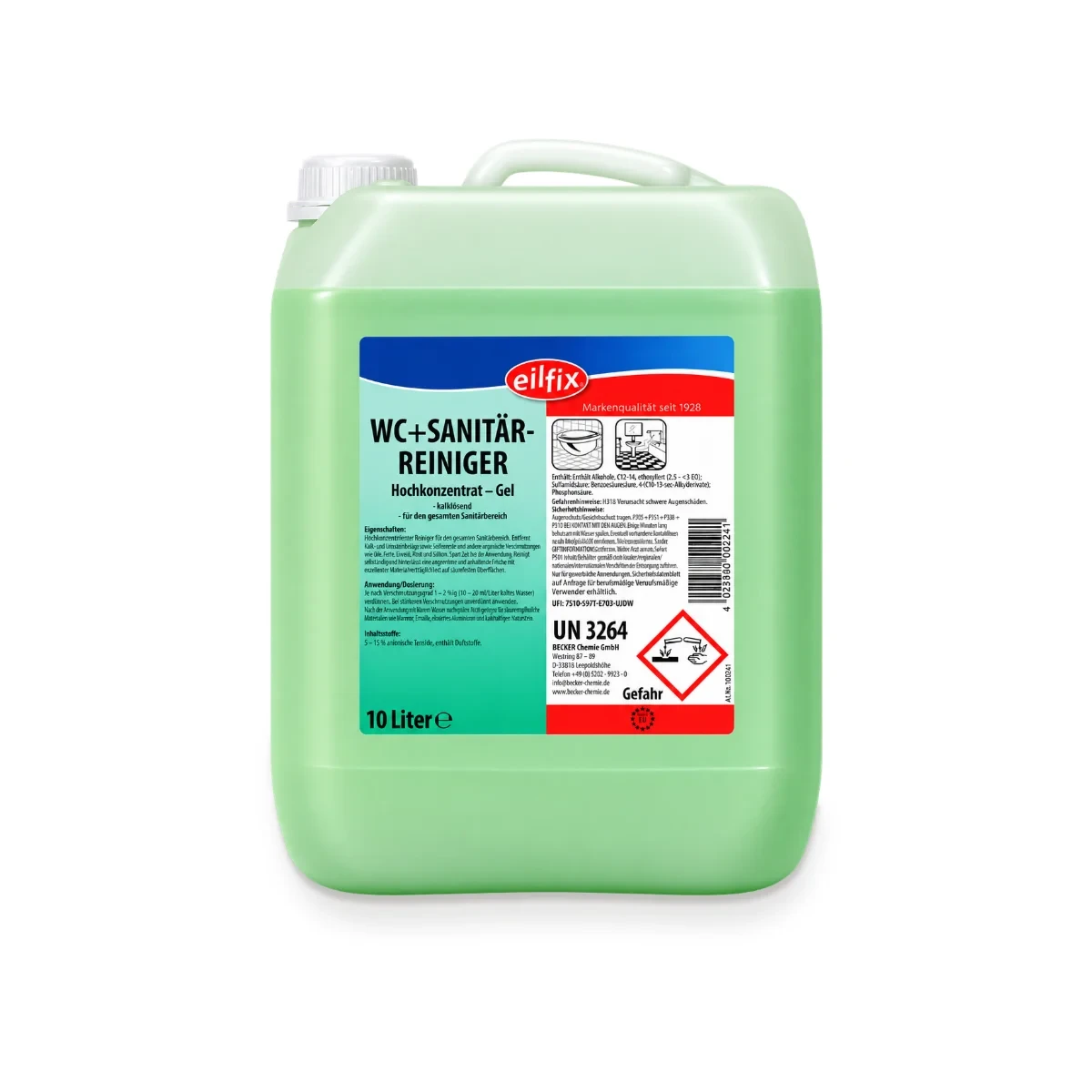 Eilfix sredstvo za WC i sanitarije - zeleno, 10 l